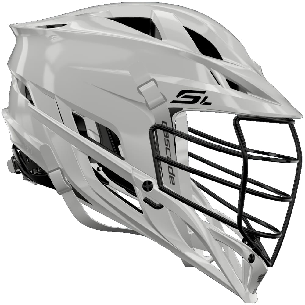 do football visors fit lacrosse helmets Cascade SL White Lacrosse Helmet