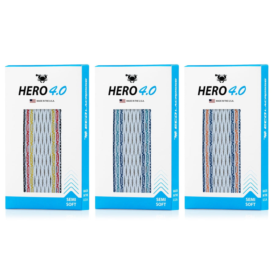 ECD Hero 4.0 College Colored Semi-Soft Lacrosse Mesh Stringing Piece
