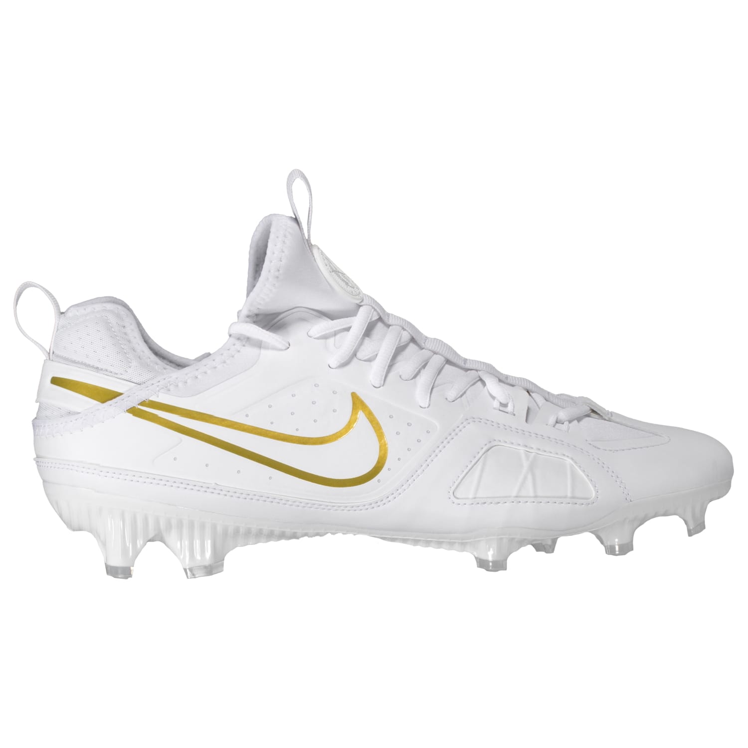 Nike Huarache Varsity Lax White/Gold Lacrosse Cleats