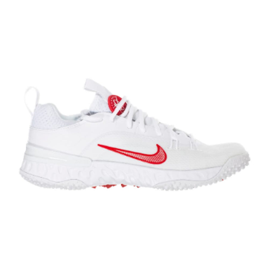 Nike Huarache 9 Elite Turf Lax White/Red Lacrosse Cleats