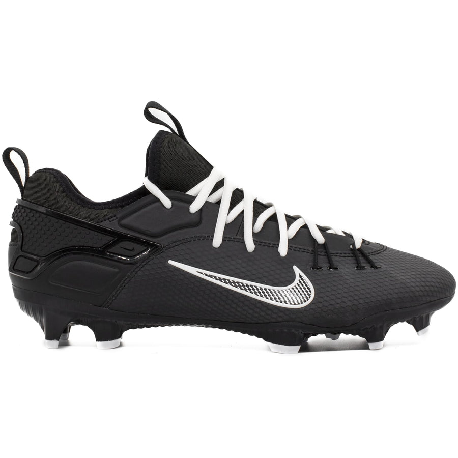 Nike Huarache 9 Elite Low Lax Black/White Lacrosse Cleats