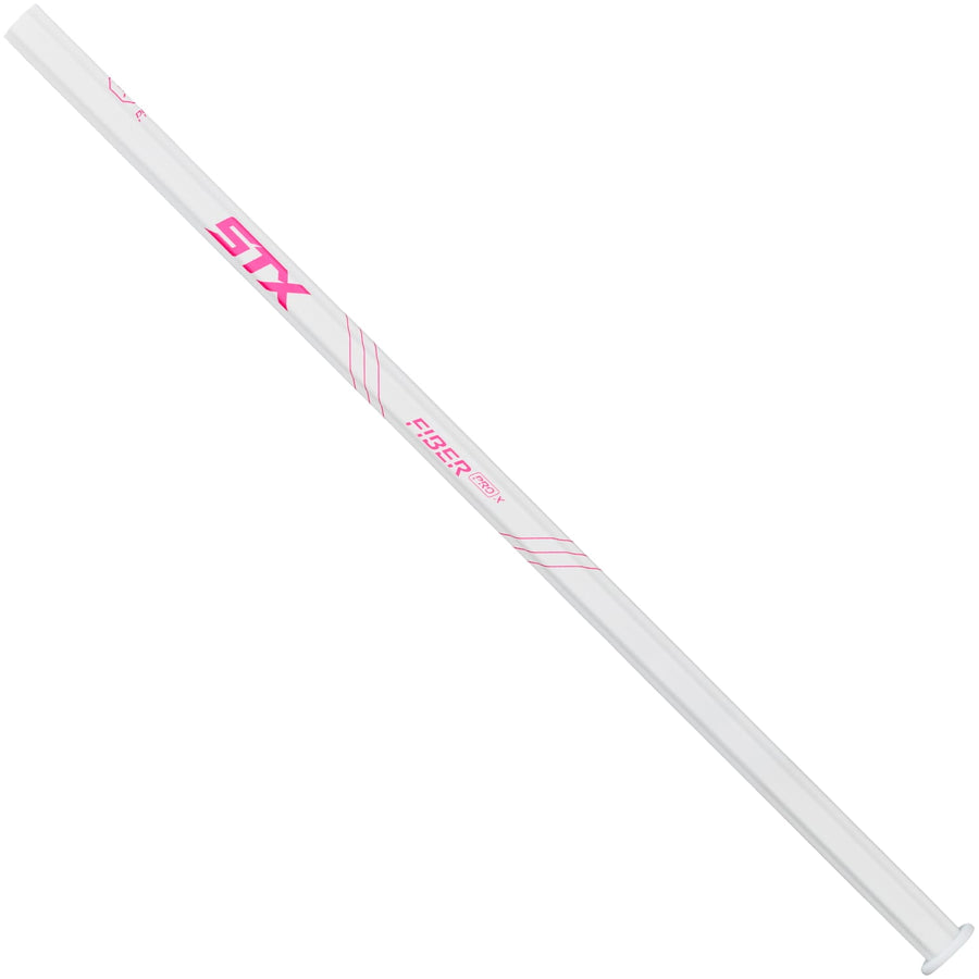 STX Fiber Pro X Grip White/Pink Composite Attack Lacrosse Shaft