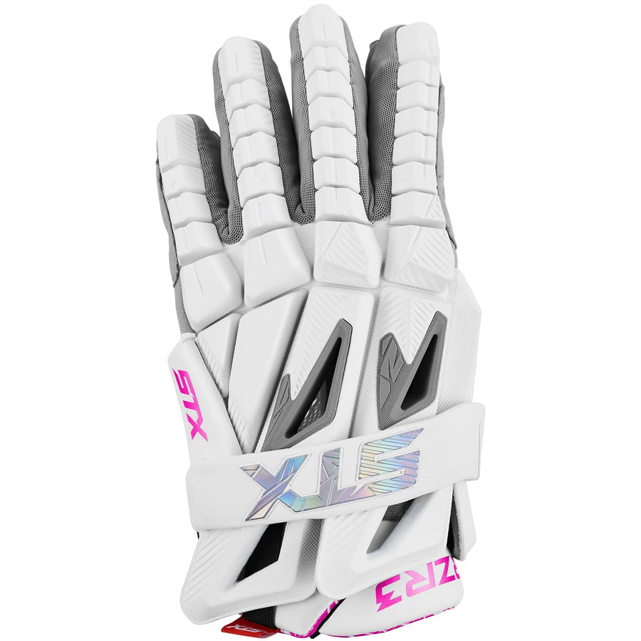 STX Surgeon RZR3 White/Pink Lacrosse Gloves