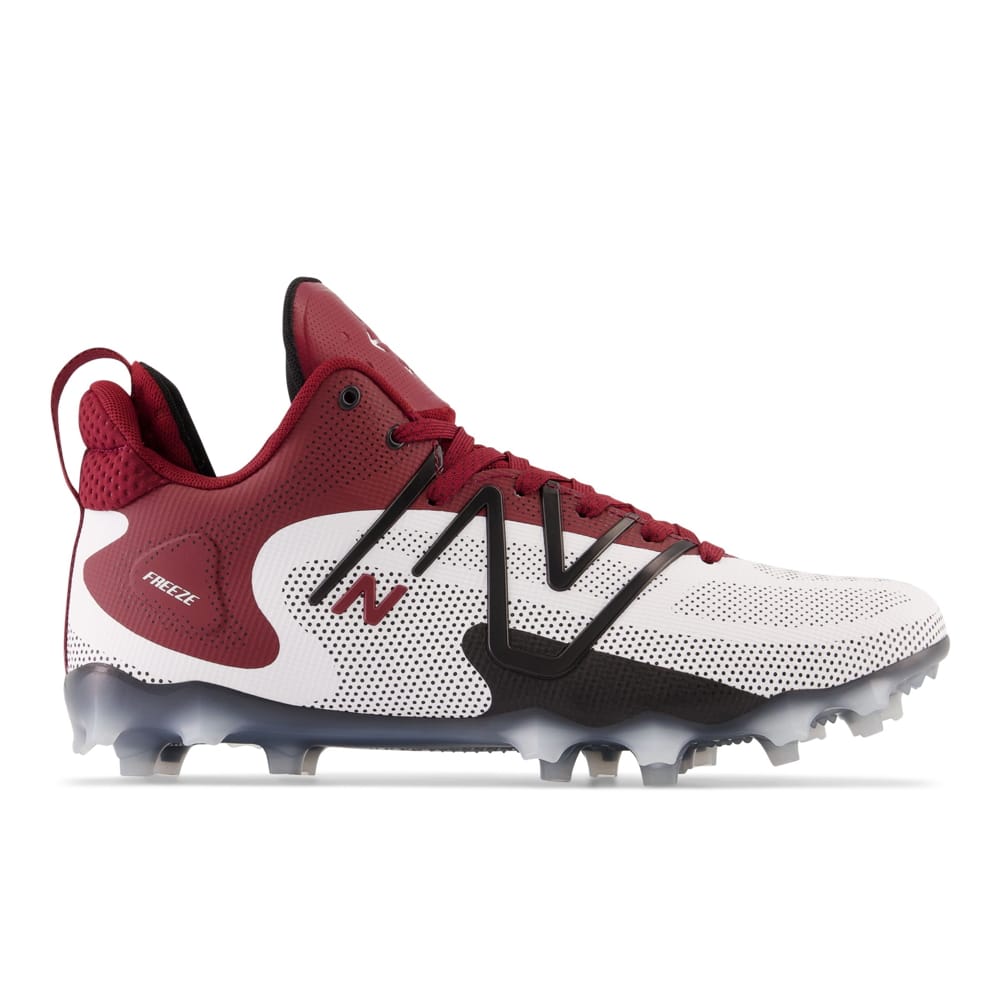 New Balance Freeze V4 White/Crimson Lacrosse Cleats