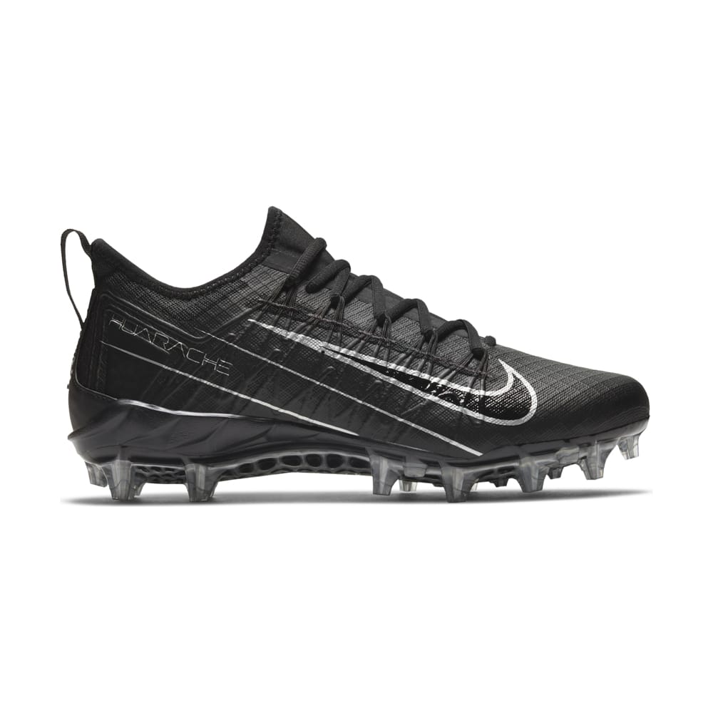 Nike Alpha Huarache Pro Black/Silver Lacrosse Cleats