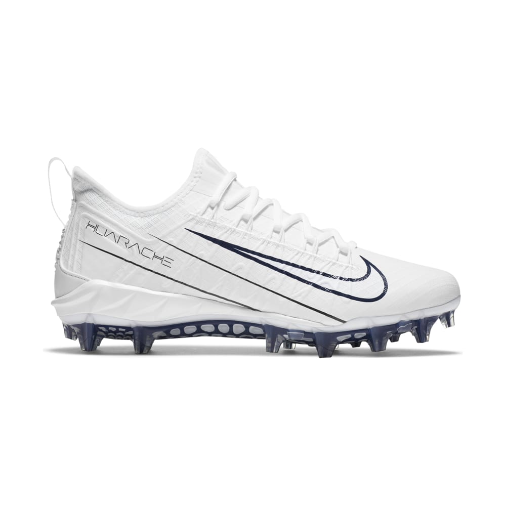 Nike Alpha Huarache Pro White/Navy Blue Lacrosse Cleats