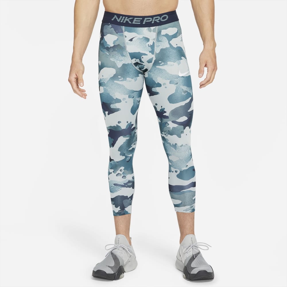 Nike Pro Men's 3/4 Grey Camo Leggings