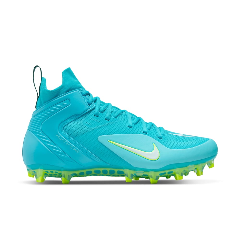 Nike Alpha Huarache Elite Turquoise Blue/Volt Lacrosse Cleats