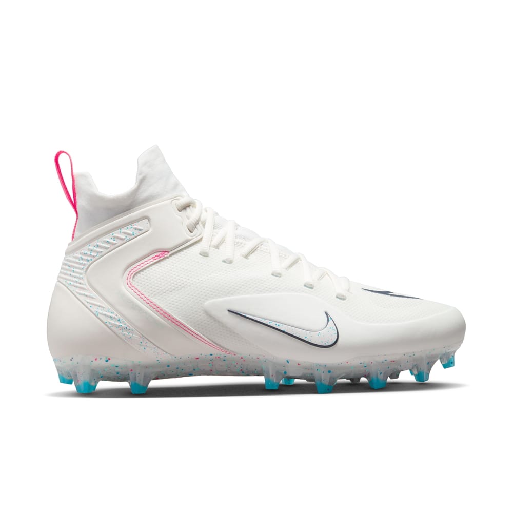 Interactie jeugd Lot Nike Alpha Huarache 8 Elite White/Pink/Blue Lacrosse Cleats