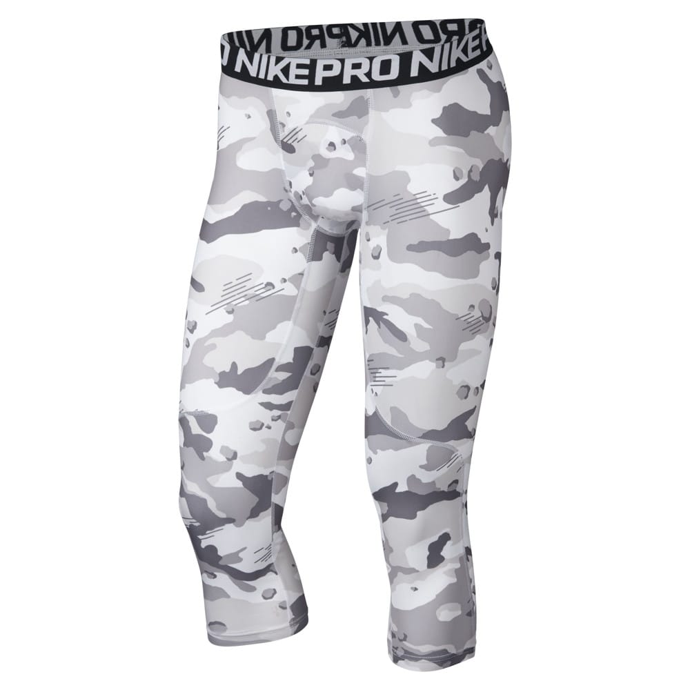 Nike Pro Men's 3/4 White Camo Tights - Main Image