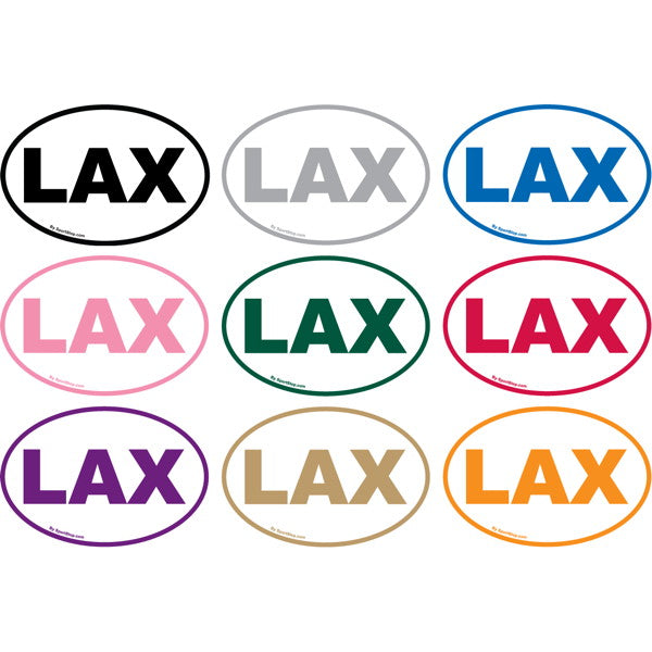 Oval 4x6 LAX Lacrosse Magnet