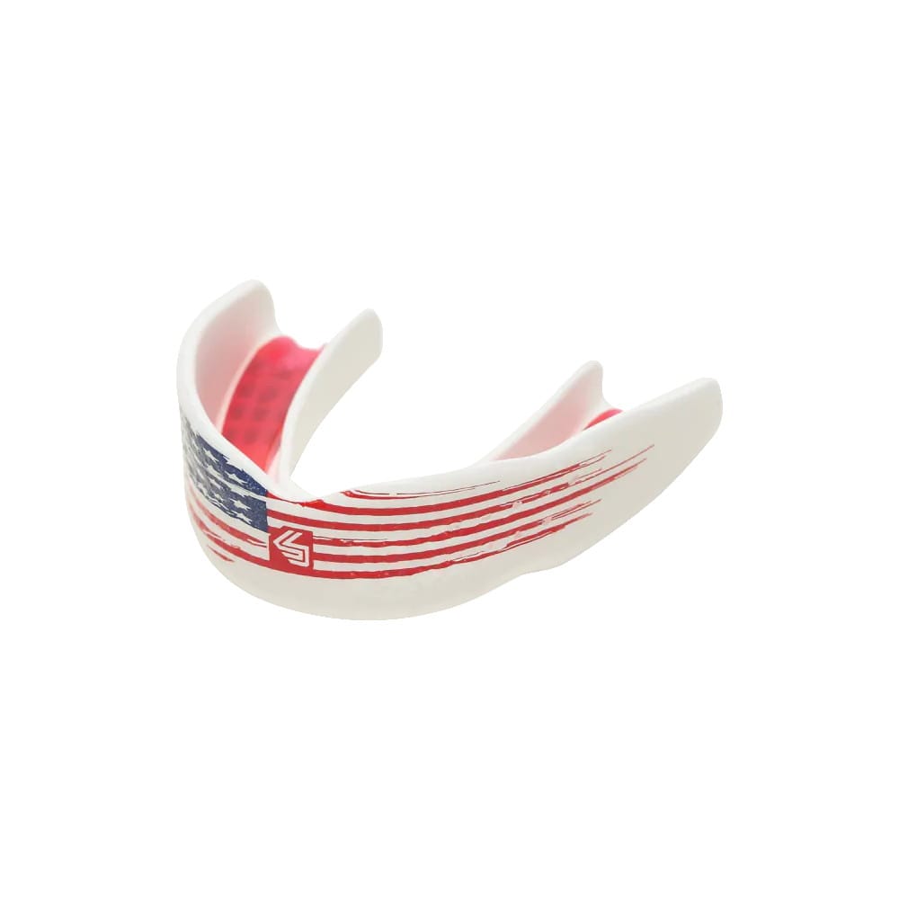 Shock Doctor Trash Talker White USA Flag Mouthguard