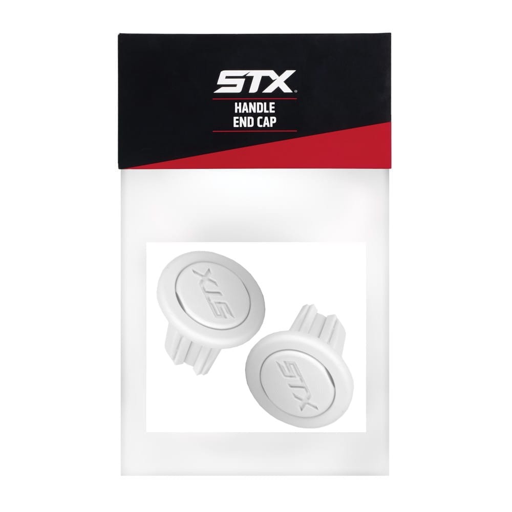 STX Lacrosse End Caps - 2-Pack White/Red Handle Caps Replacement