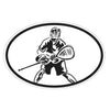 Oval 4x6 Lax Goalie Lacrosse Sticker Decal