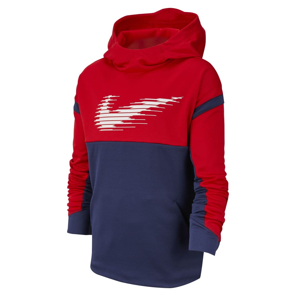 Nike Therma Red/Navy Blue Pullover Boy's Training Hoodie