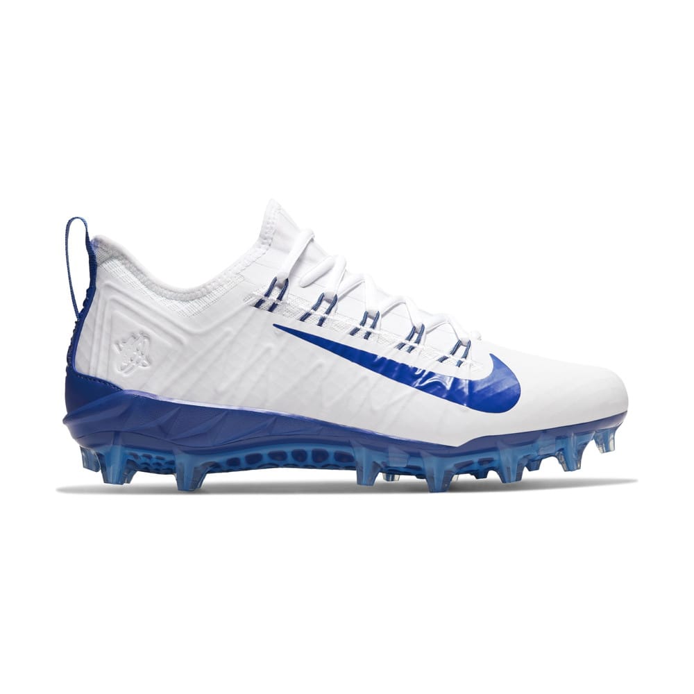 Nike Alpha Huarache Pro White/Royal Blue Lacrosse Cleats