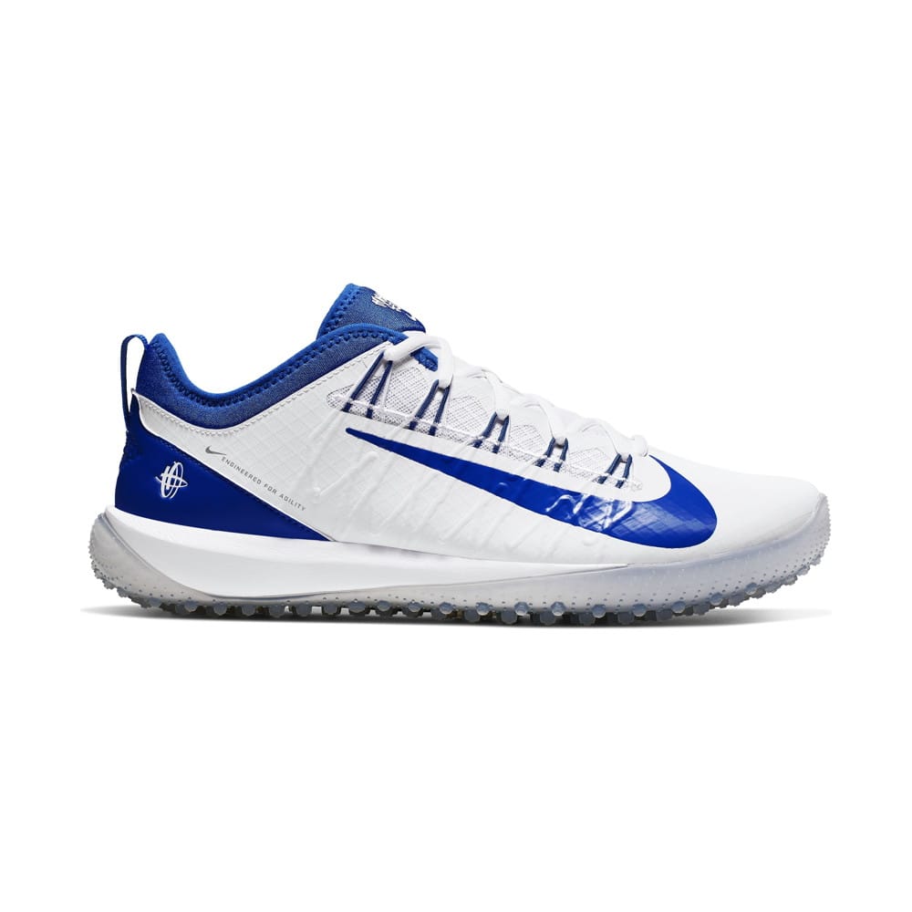 Nike Huarache 7 Turf | White / Royal Blue Cleats