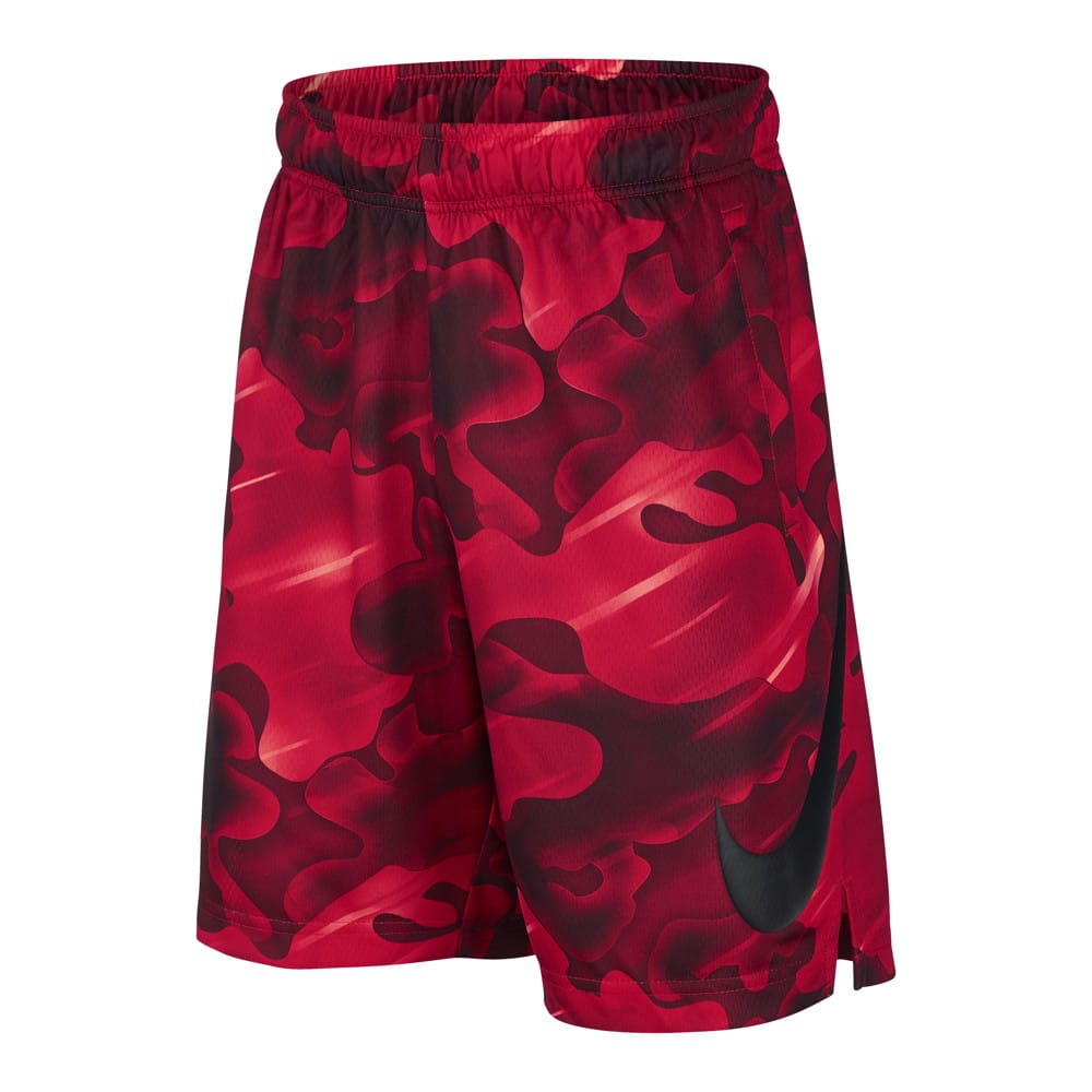 Nike Dri-Fit Fly Camo Red Youth Training Shorts