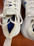 RETURN 4 SALE - Nike Huarache 9 Elite Turf Lax White/Royal Blue Lacrosse Cleats - Mens 4 / Womens 5.5