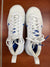 RETURN 4 SALE - Nike Huarache 9 Elite Turf Lax White/Royal Blue Lacrosse Cleats - Mens 4 / Womens 5.5