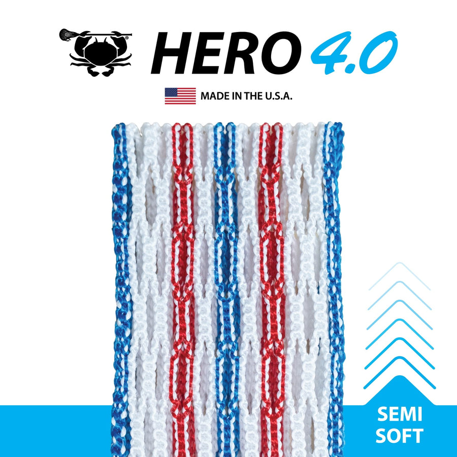 ECD Hero 4.0 USA Semi-Soft Lacrosse Mesh Stringing Piece