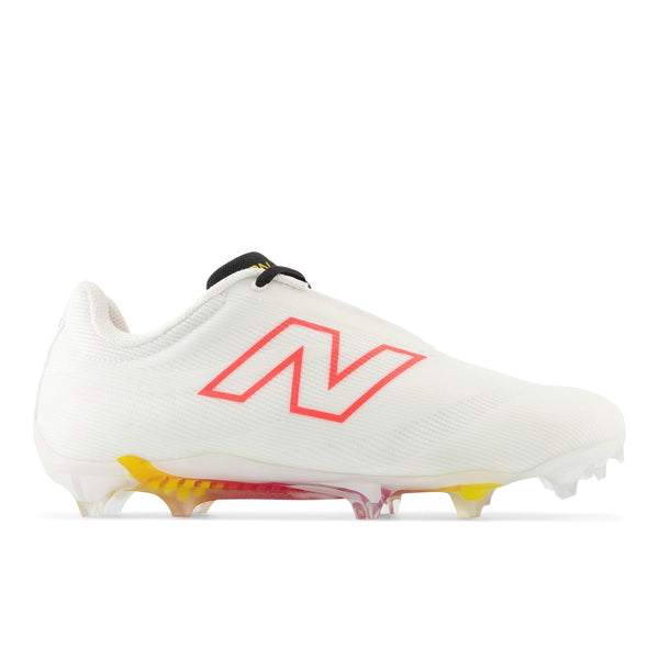 New Balance Unisex BurnX4 Lacrosse Shoe,White/Red,Men 8 / Women 9.5 New Balance Burn X4 Lacrosse Cleats main image 2