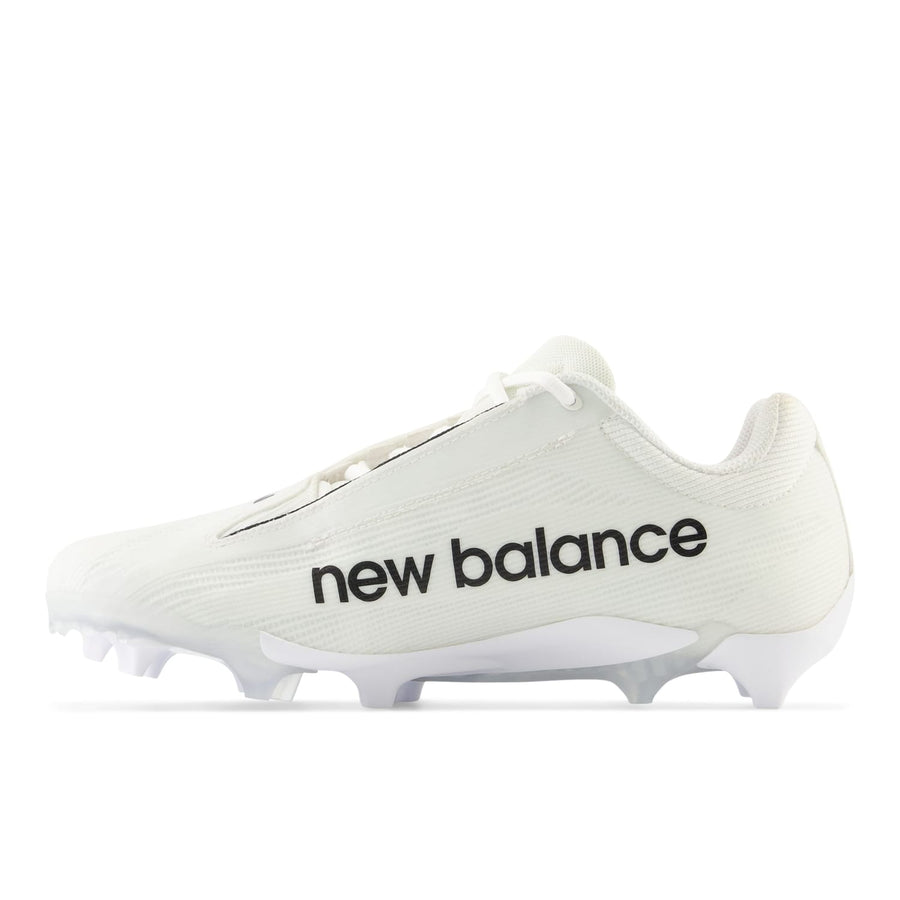 New Balance Burn X4 White Lacrosse Cleats