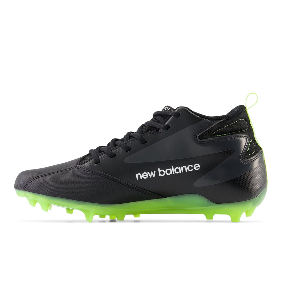 New Balance Rush V4 Mid Black Lacrosse Cleats