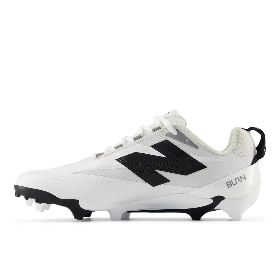 New Balance Burn X5 White Lacrosse Cleats | SportStop.com | Online Lacrosse Store