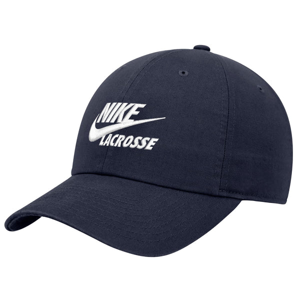 Nike Unstructured Club Swoosh Logo Navy Blue Lacrosse Cap Hat