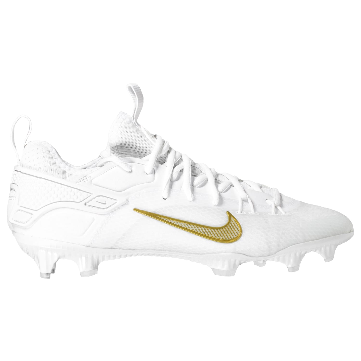 Nike Huarache 9 Elite Low Lax White/Gold Lacrosse Cleats