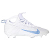 Nike Huarache 9 Elite Mid Lax White/Carolina Blue Lacrosse Cleats