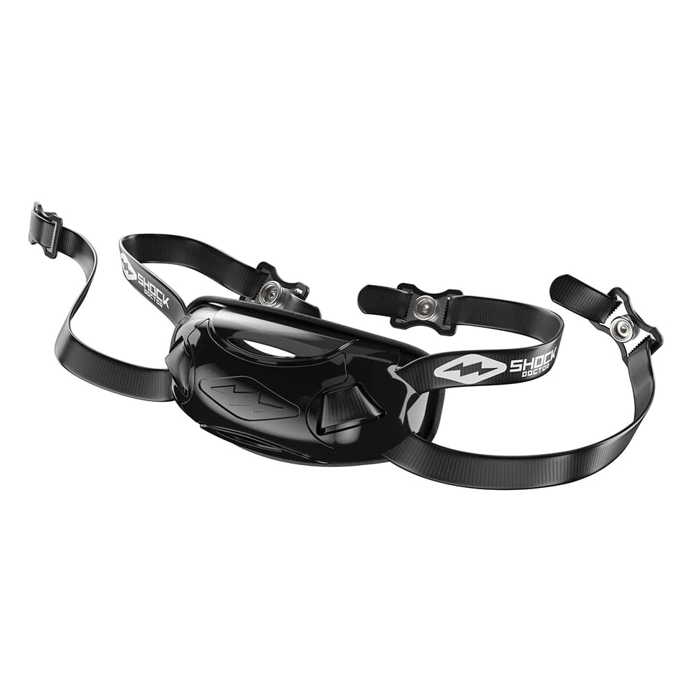 Showtime Protective White/Gold Lux Chin Strap Cover | Shock