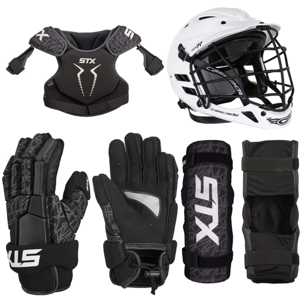 STX Stallion Lacrosse Starter Kit Gloves, Shoulder Pads & More