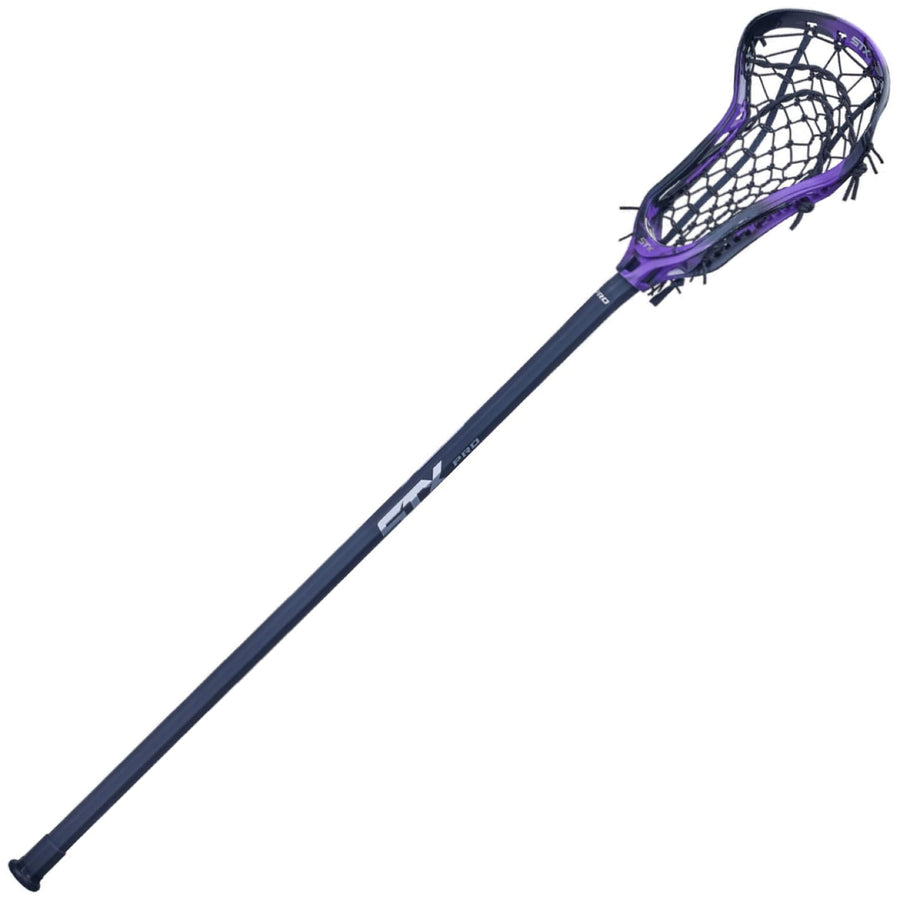 STX Aria Pro-D Black/Purple Marble 10 Degree Composite Complete Women's Lacrosse Stick