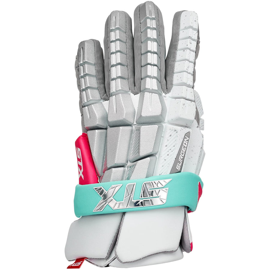 STX Surgeon RZR2 South Beach Silver Lacrosse Gloves