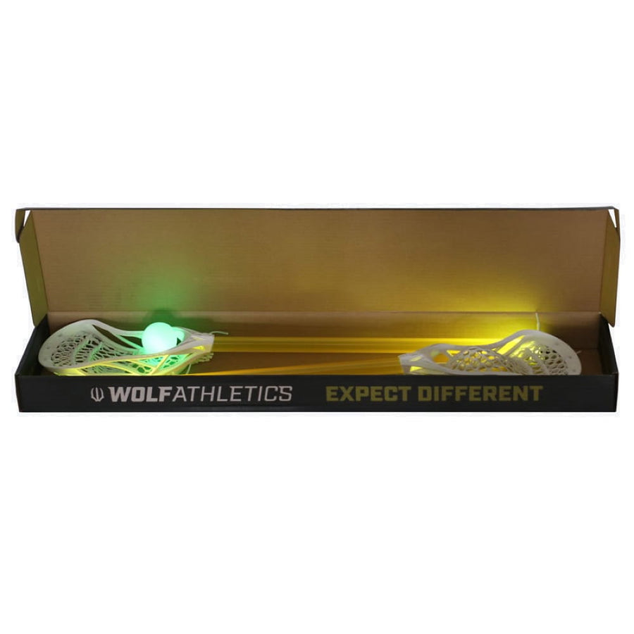 Wolf Athletics LED Mini Lacrosse Sticks Set - 2 Sticks & 1 Ball