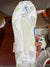 RETURN 4 SALE - Nike Huarache 9 Elite Mid Lax White/Carolina Blue Lacrosse Cleats