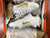 RETURN 4 SALE - Nike Huarache 9 Elite Low Lax White/Gold Lacrosse Cleats