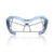 Cascade Poly Arc Carolina Blue/Silver Women's Lacrosse & Field Hockey Eye Mask Goggle