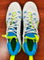 RETURN 4 SALE - Nike Huarache 9 Elite Turf Lax SE White/Blue/Volt Lacrosse Cleats