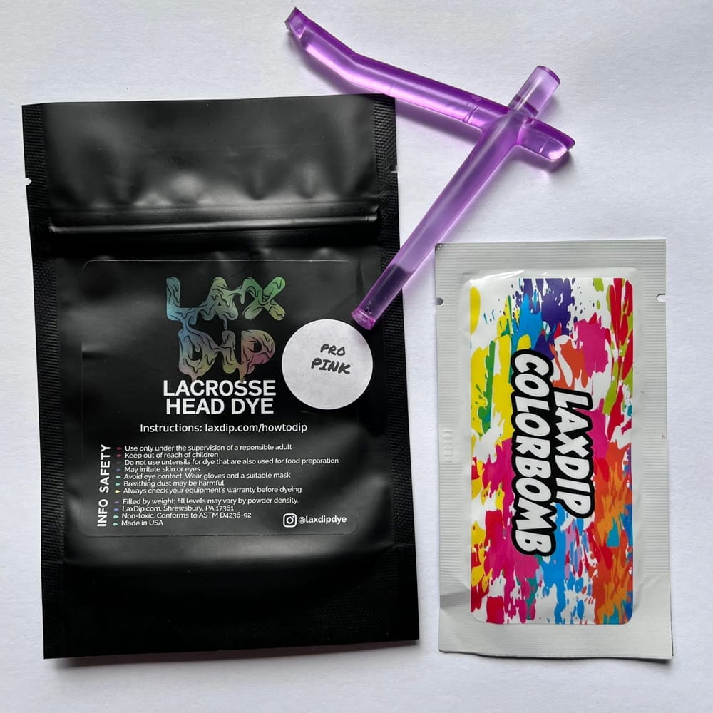 LaxDip Dye PRO Series with Colorbomb Lacrosse Head Powder Dye