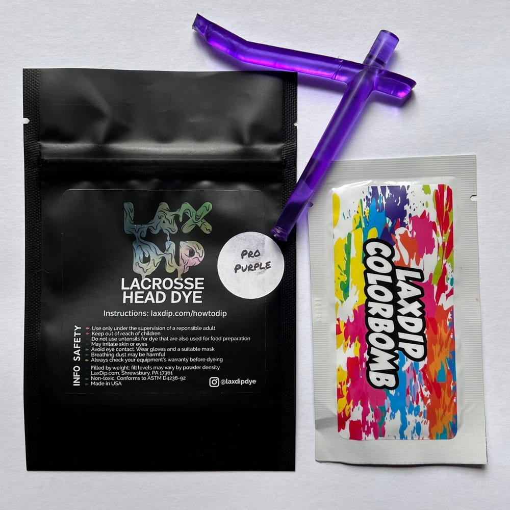 LaxDip Dye PRO Series with Colorbomb Lacrosse Head Powder Dye