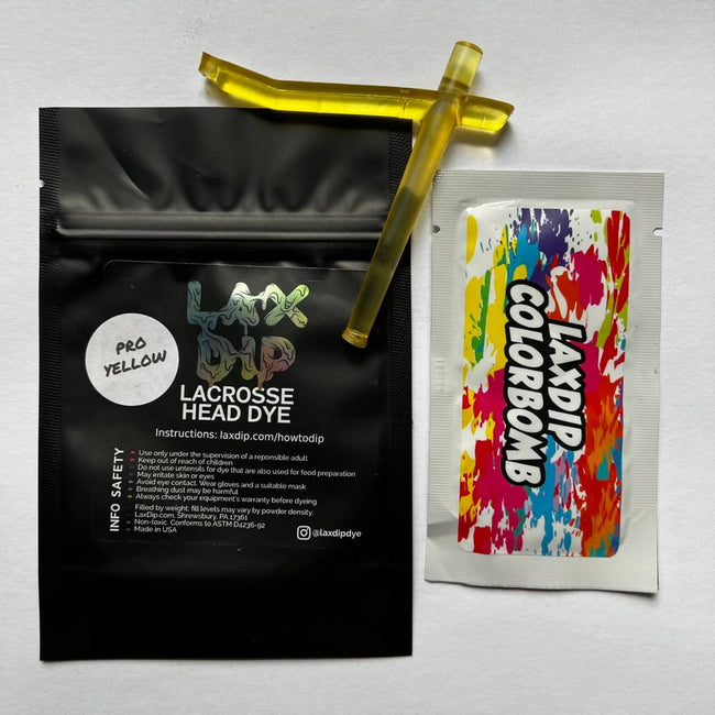 LaxDip Dye PRO Series with Colorbomb Lacrosse Head Powder Dye