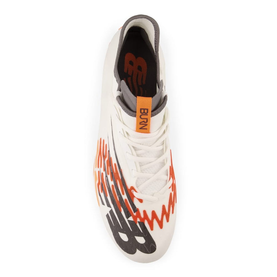 New Balance Burn X3 White/Orange Lacrosse Cleats