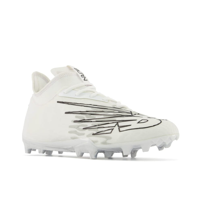 New Balance Burn X3 White Lacrosse Cleats