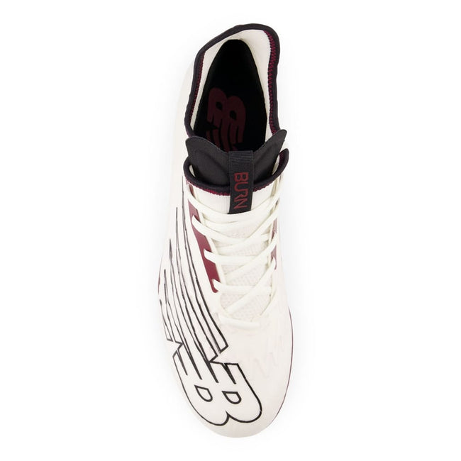 New Balance Burn X3 White/Crimson Lacrosse Cleats