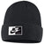 Nike Rectangle Logo Cuffed Black Lacrosse Beanie Hat