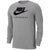Nike Dri-Fit Legend Grey Long Sleeve Men's Training Lacrosse Shirt