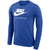 Nike Dri-Fit Legend Royal Blue Long Sleeve Men's Training Lacrosse Shirt